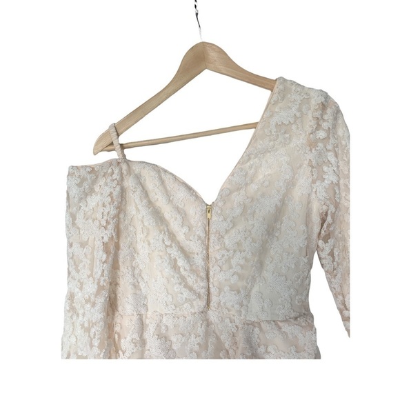 Nwt Self-Portrait Sequin Ruffle Mini Dress Ivory - Picture 7 of 15